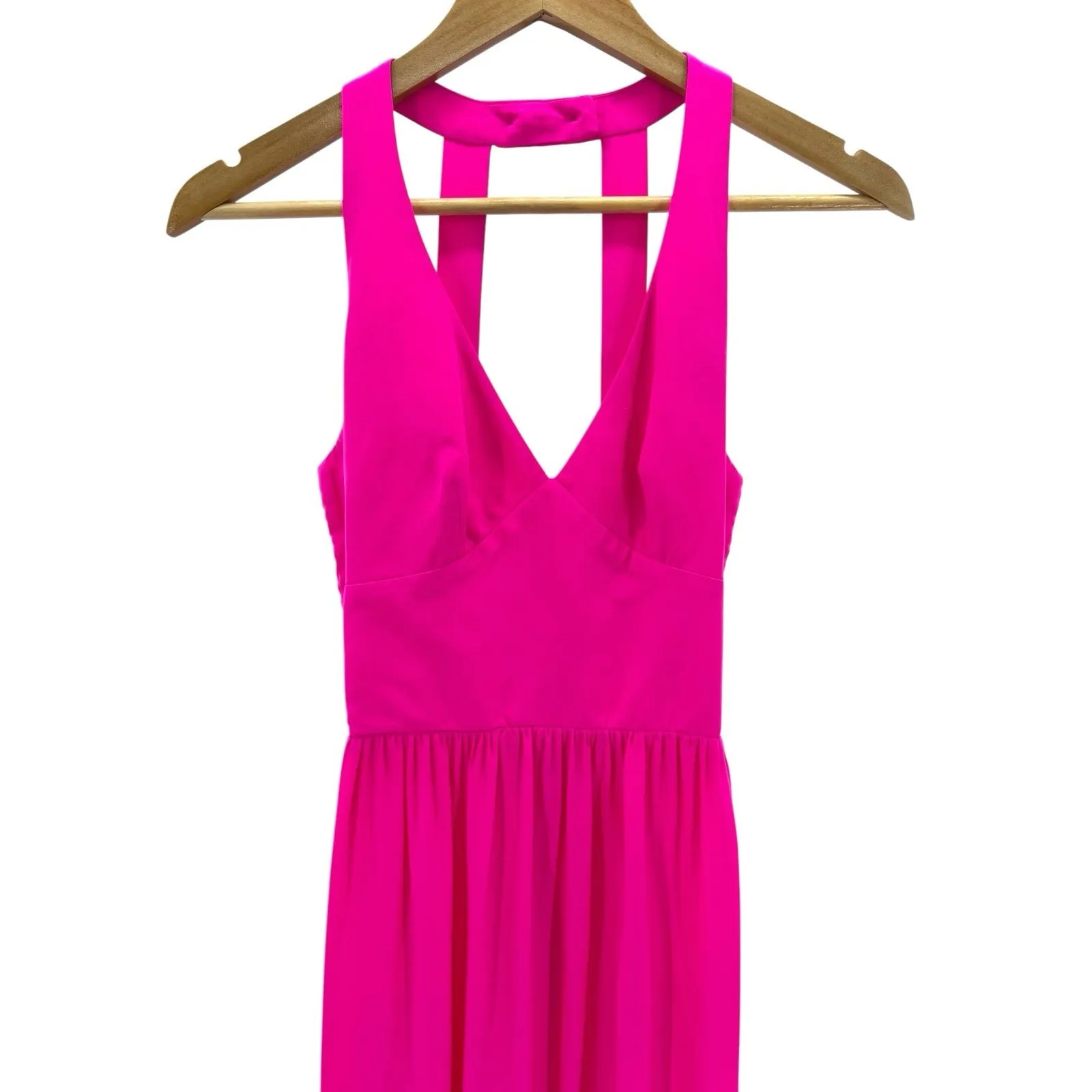 Amanda Uprichard Silk Maxi Dress Pink Strappy Backless S Luxury  Resortwear‎ - Image 2