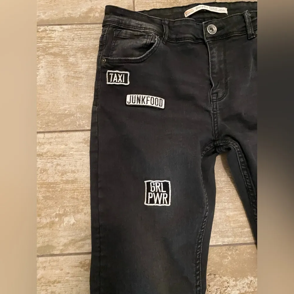 Bershka black jeans with patches - Image 3
