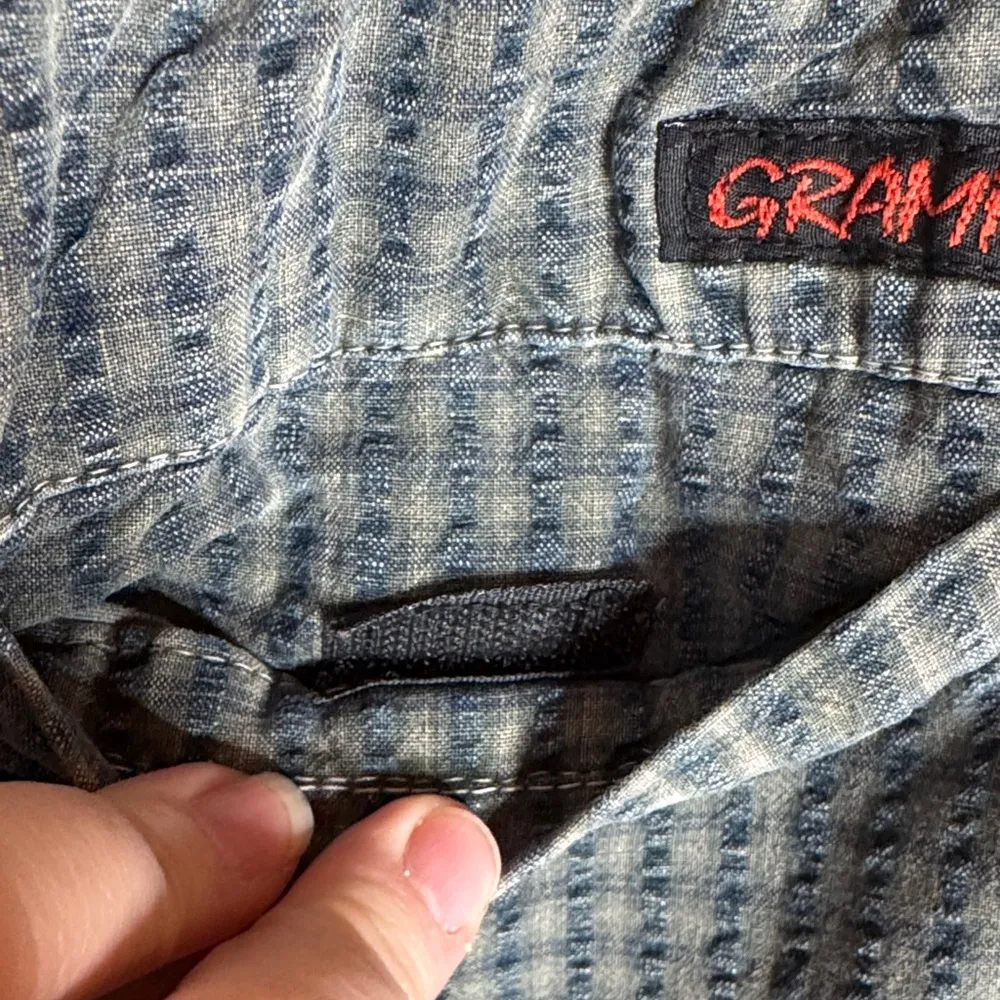 Gramicci O.G. DOBBY JAM PANT Women's Blue Checkered Pajama Pants Size Large - Image 10