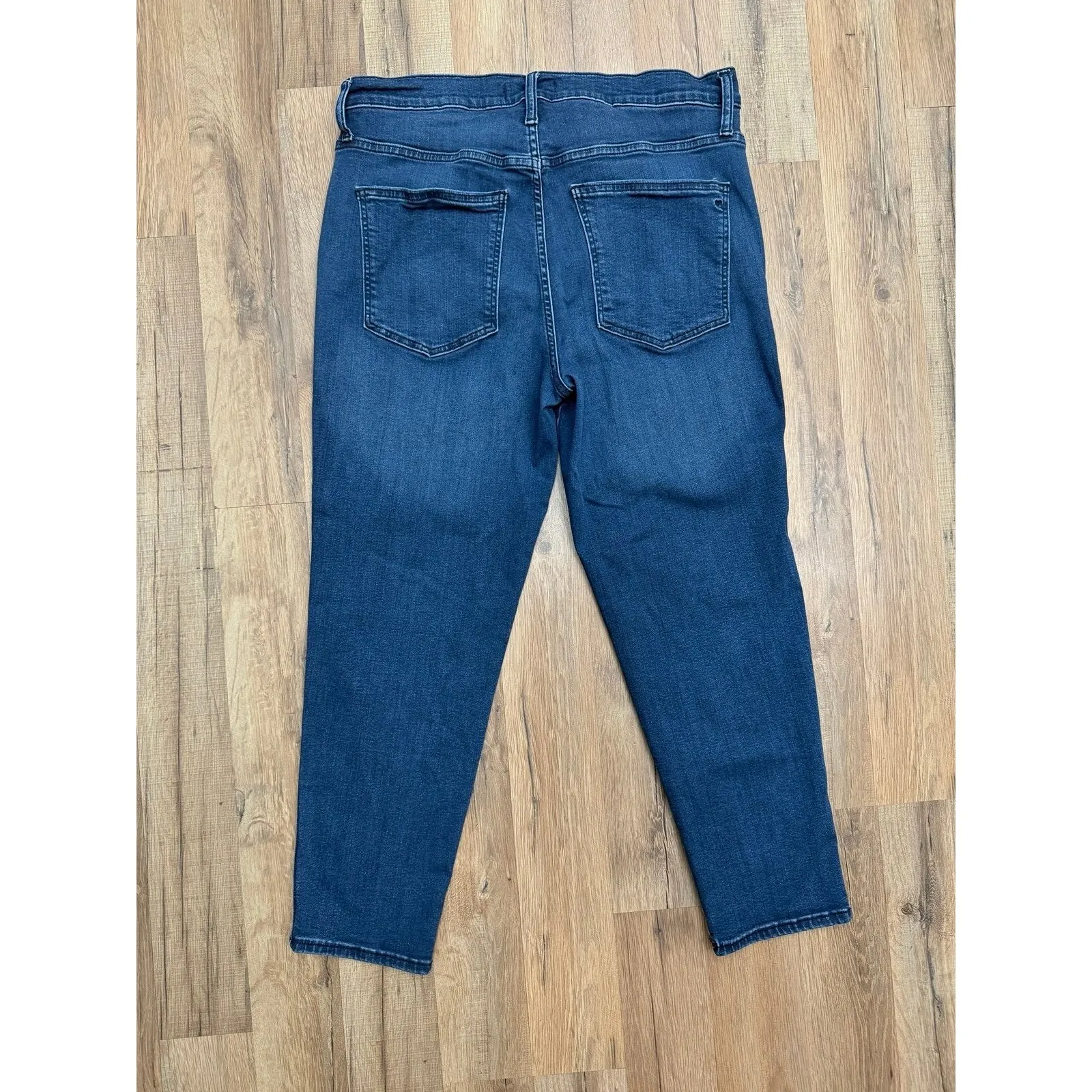 Madewell Mid Rise Stove Pipe Jeans Women Size 32 Blue Stretch Denim - Image 3