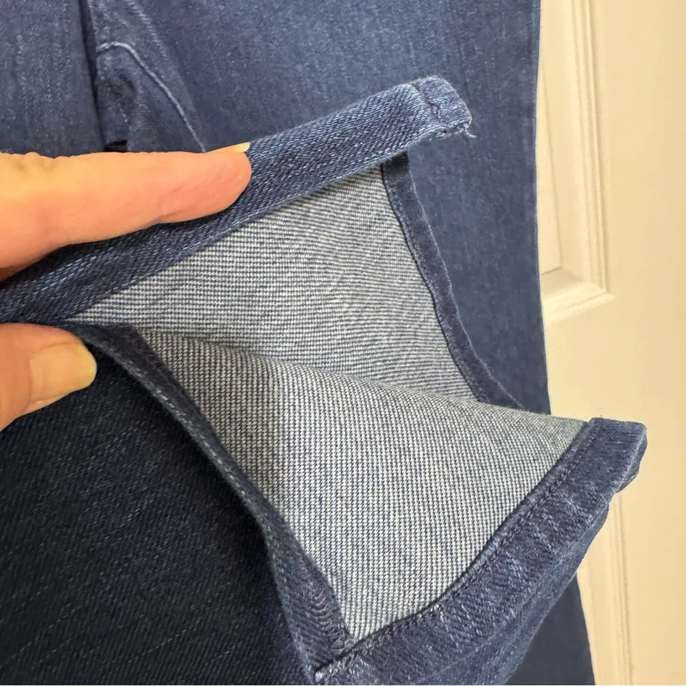 Belle by Kim Gravel Reg Flexibelle Kickity Split Straight Jean Dark Indigo Sz 8 Blue - Image 7