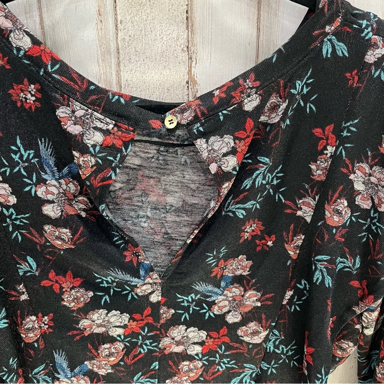 Free People Dock Street Floral Top Black Combo - Image 8