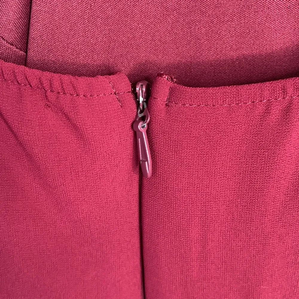 Lulu’s Forevermore Burgundy Holiday Skater Dress W-730 Size Large - Image 11