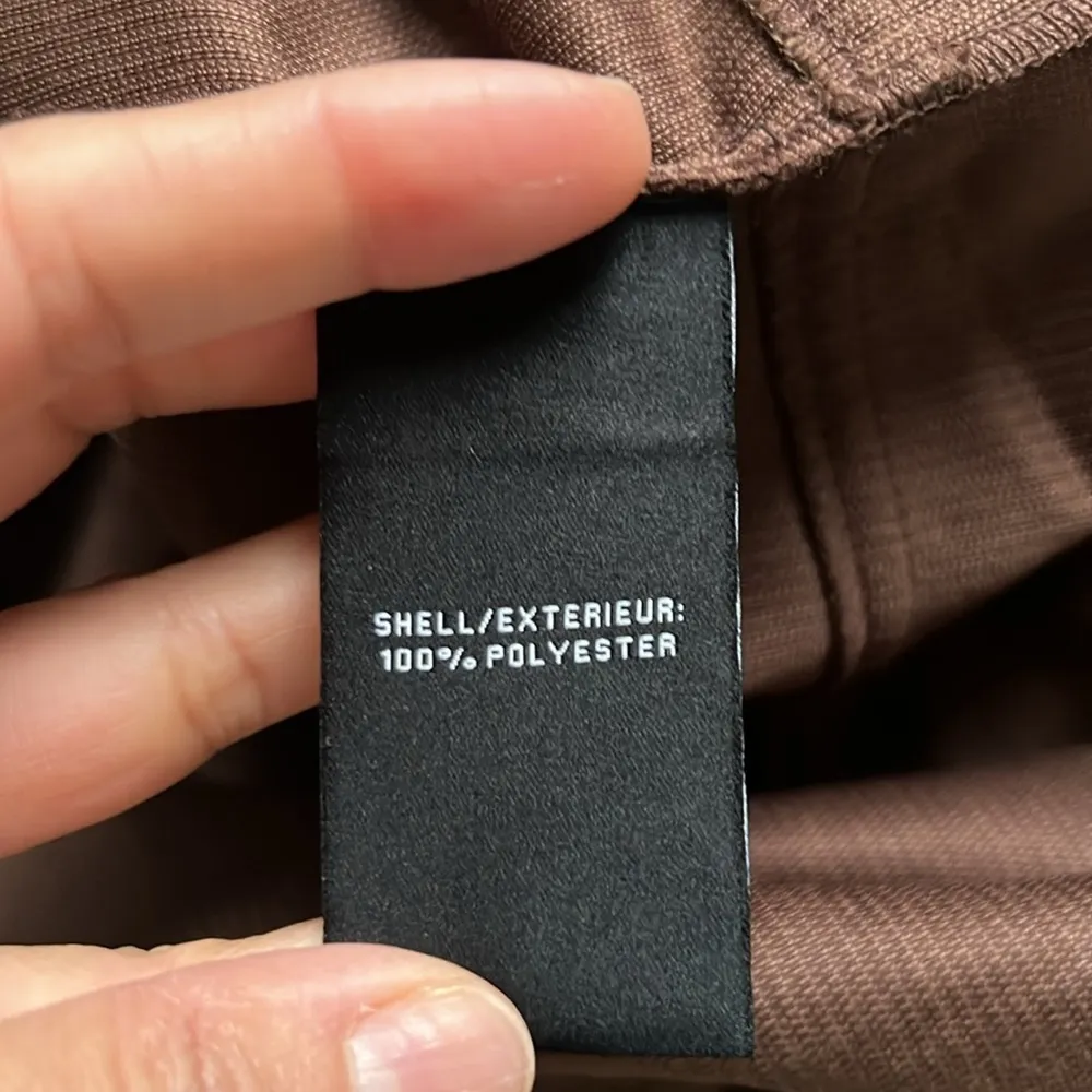 7FAMK Brown Corduroy Shirt Mini Dress with Puffed Sleeves Large - Image 8