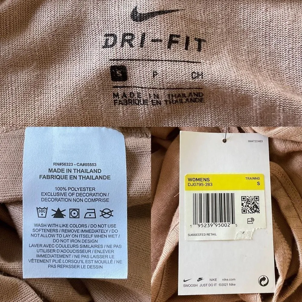 Nike Yoga Light Brown Ribbed Tank Top Small NWT - Image 6