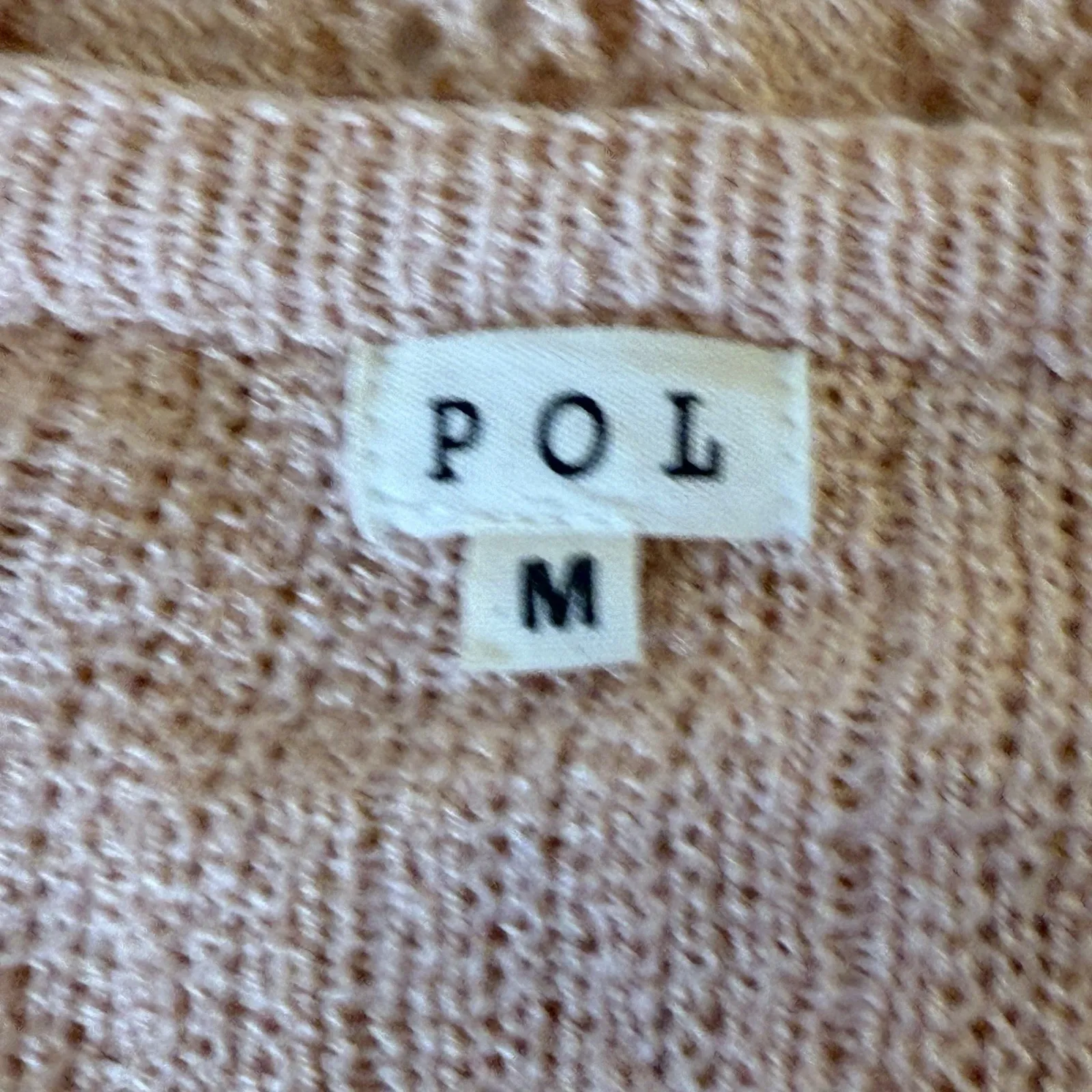 POL Peach Open Knit Oversized Crochet Coverup Medium Coquette Beach Lightweight - Image 5