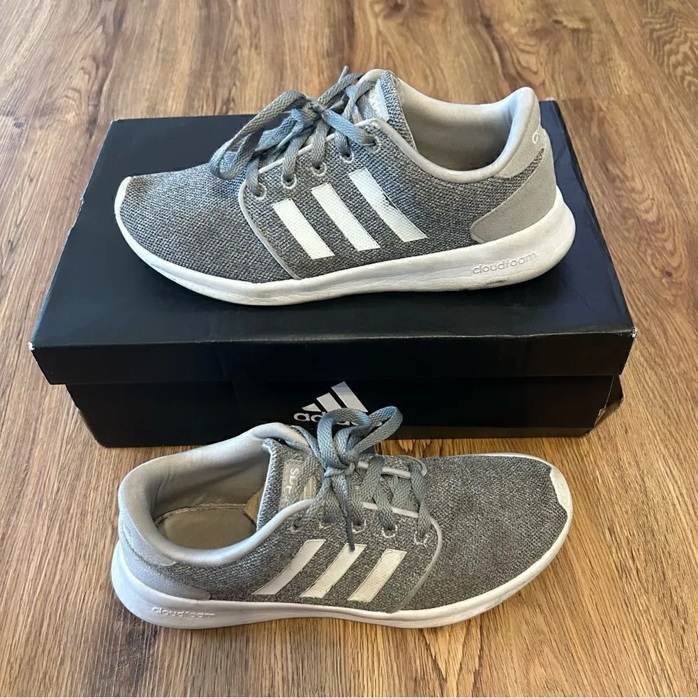 ADIDAS Cloudfoam gray white athletic training running shoes sneakers women’s 8.5 - Image 7