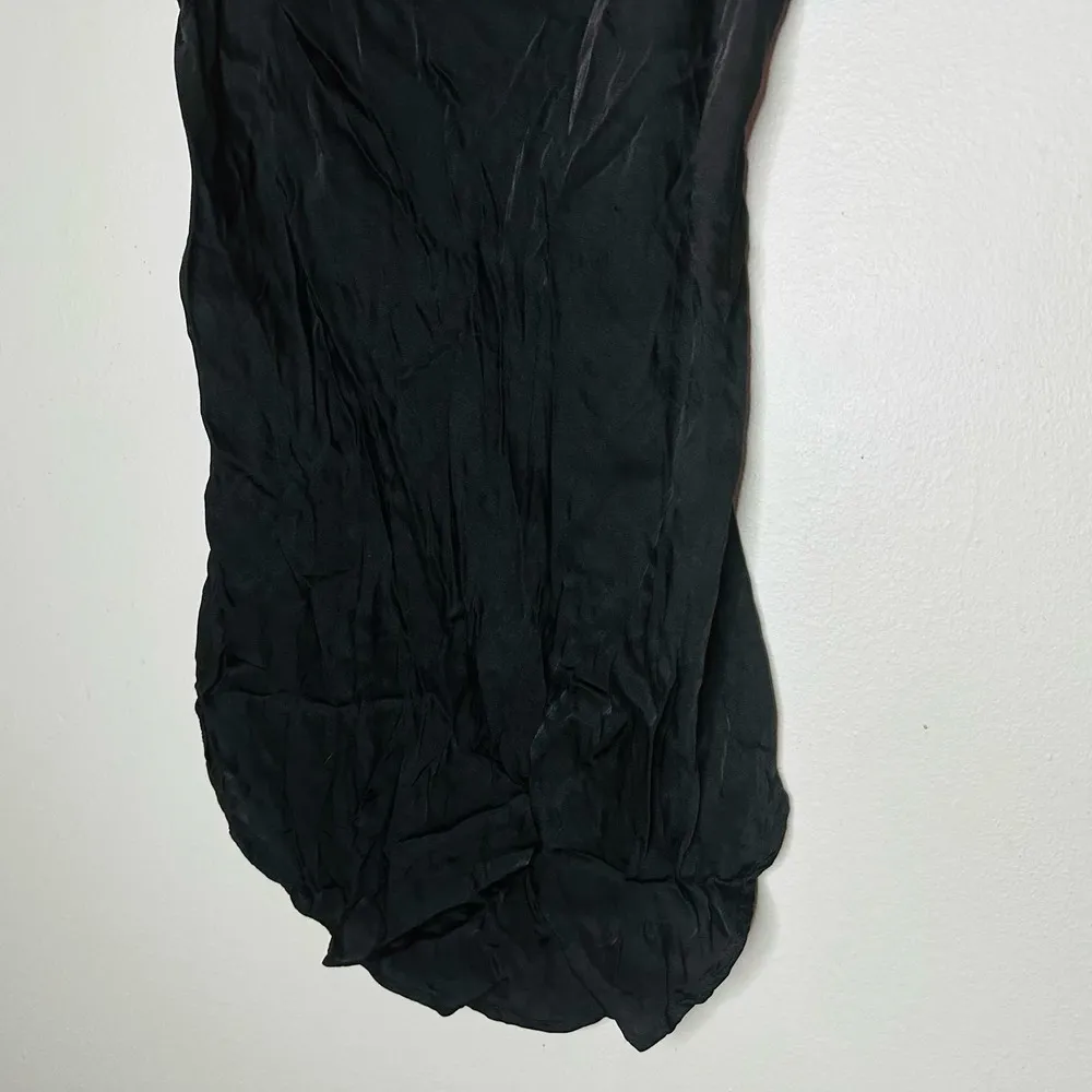 7 For All Mankind Soft Black Spaghetti Strap Cami Tank Top Size Small - Image 4