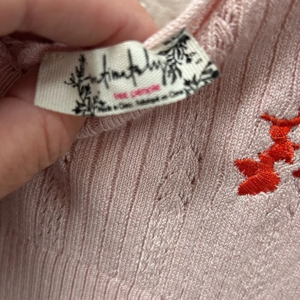 Free People  Intimately Tough Love Pink Sweater Mini Dress size S - Image 8