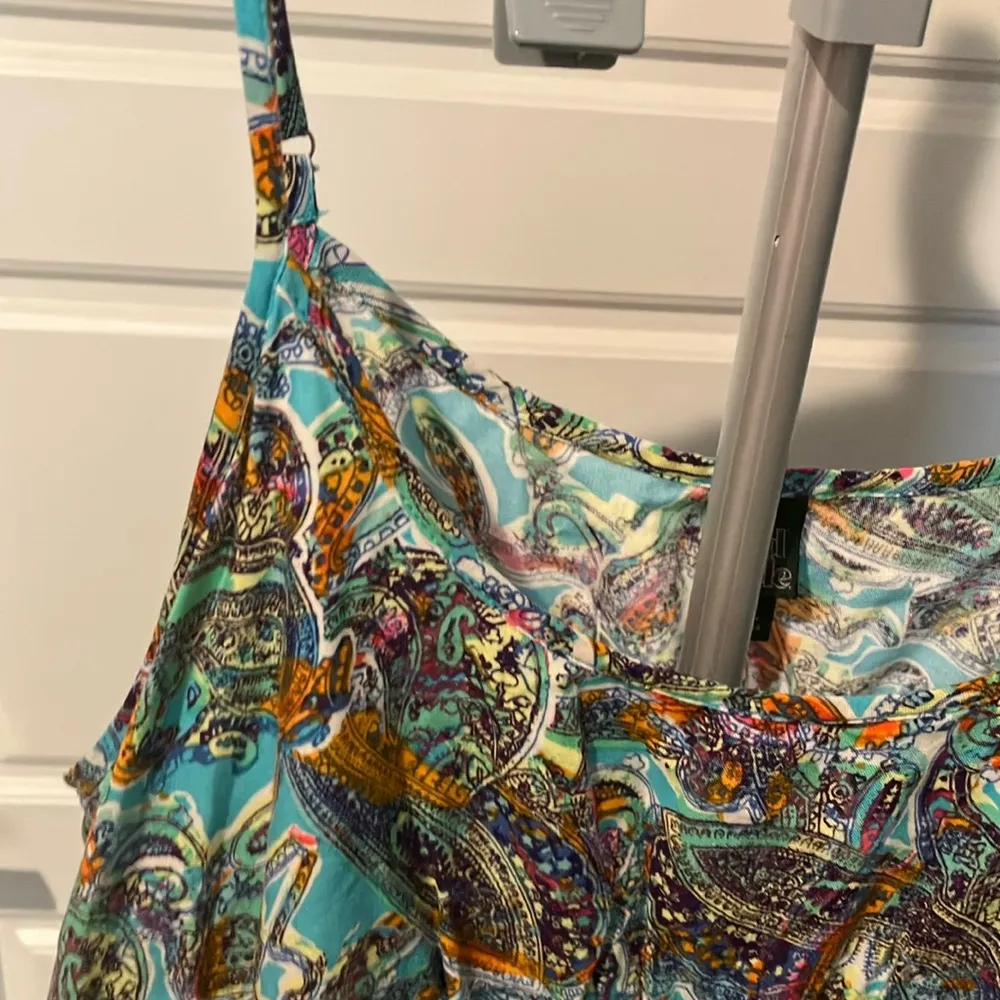 Colorful Paisley beach cover up sun Dress - Image 3