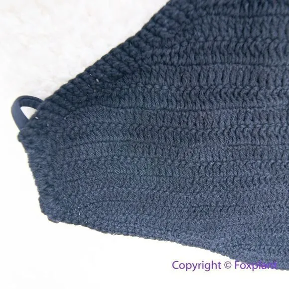 New! Frankies bikini jimi black crochet halter bikini top‎ 100% cotton, size S - Image 4