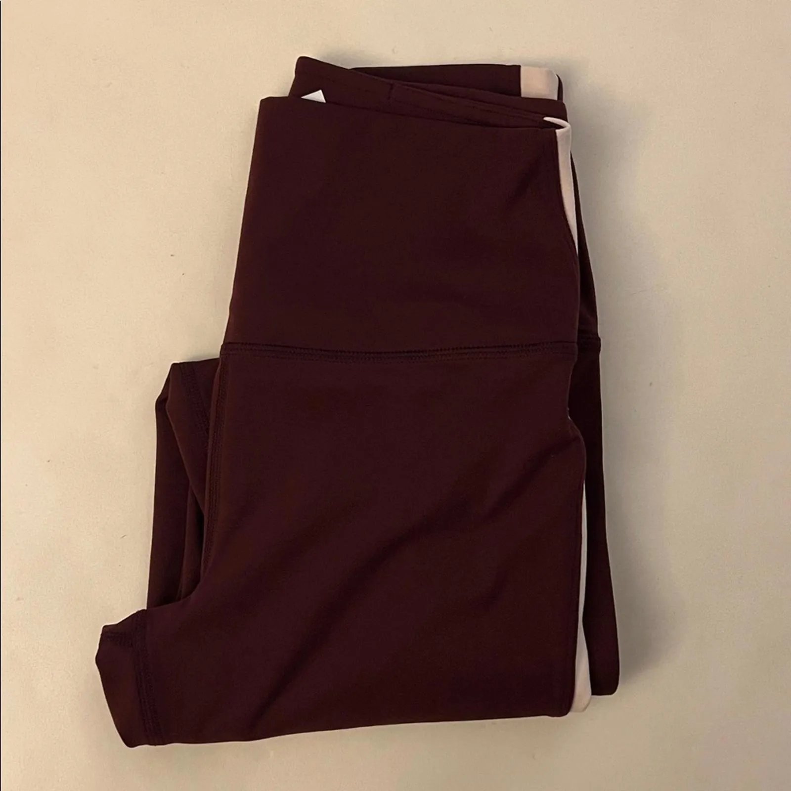 SPLITS59 Clare High Waist Rigor 7/8 Leggings in Dark Cherry / Creme XS $128 - Image 9