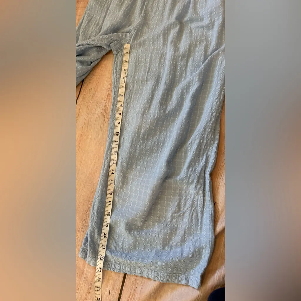 Universal Thread Blue Poplin Size Medium Wide Leg Jumpsuit Romper Woman’s - Image 4