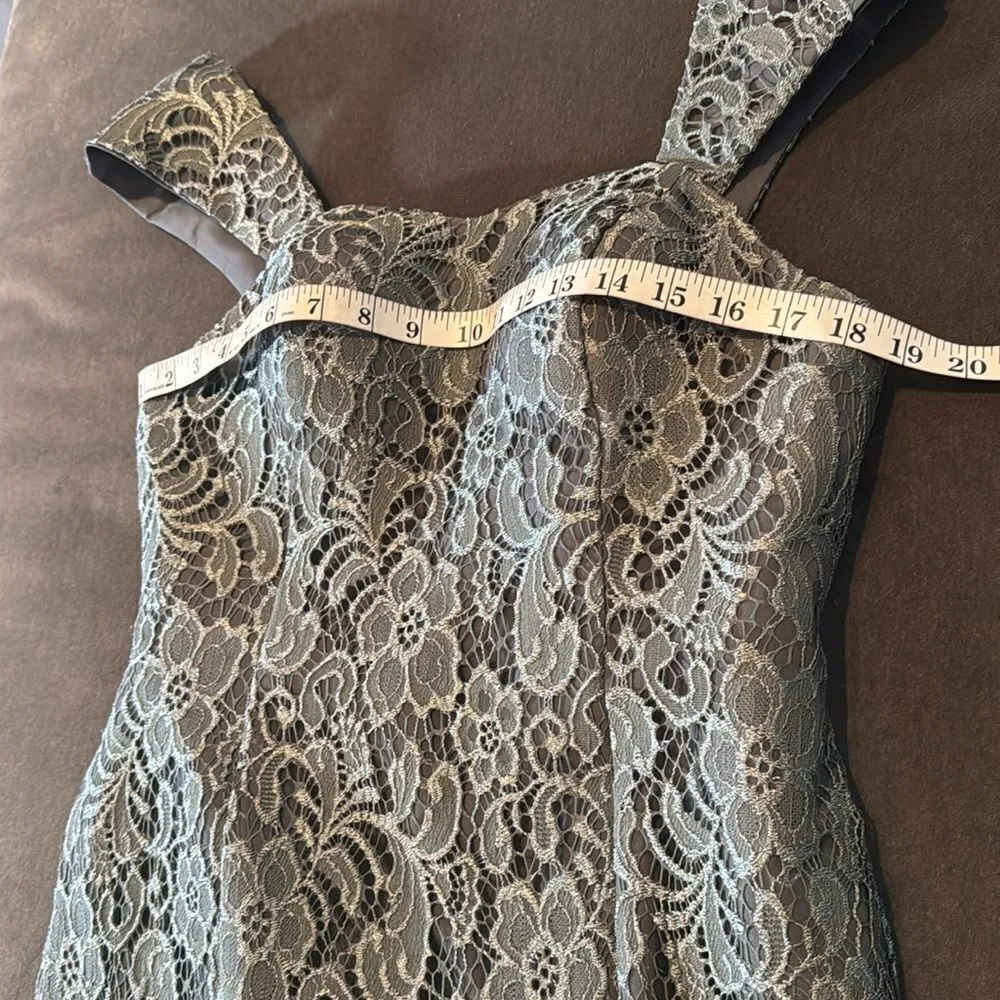 Tea Length Gray Mother of the Bride Dress Chiffon Jacket Corset Back Size 12 NEW - Image 10