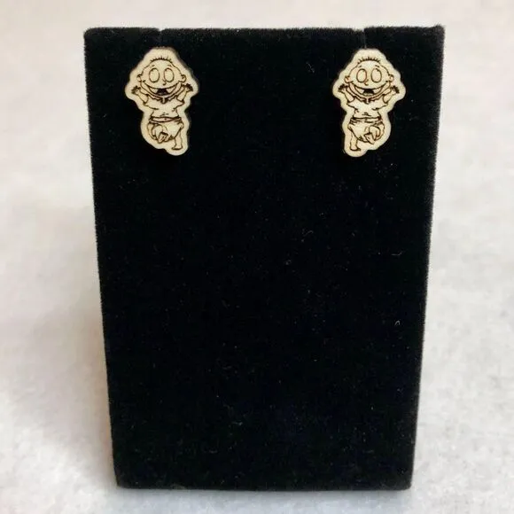 Nickelodeon Rugrats Tommy Wood Stud Earrings - Image 2