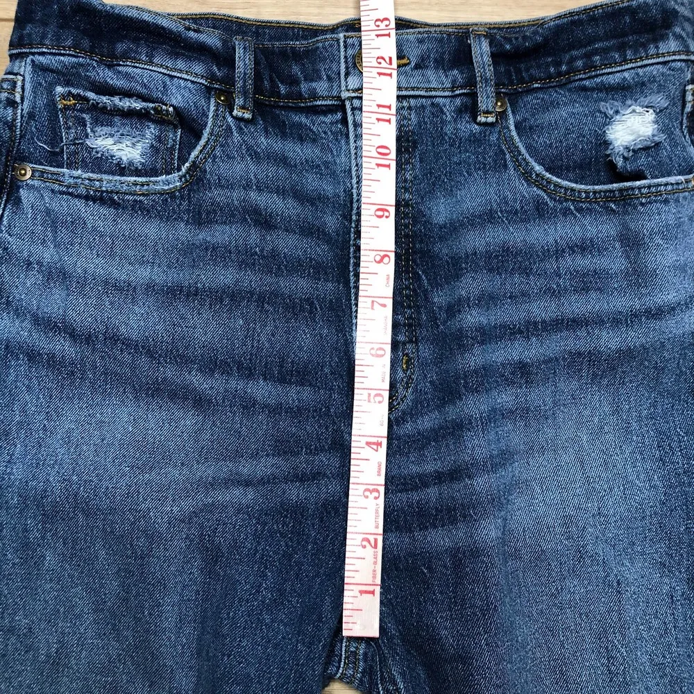 LOFT 90s High Waist Straight Leg Crop Denim Jeans Size 29 - Image 7