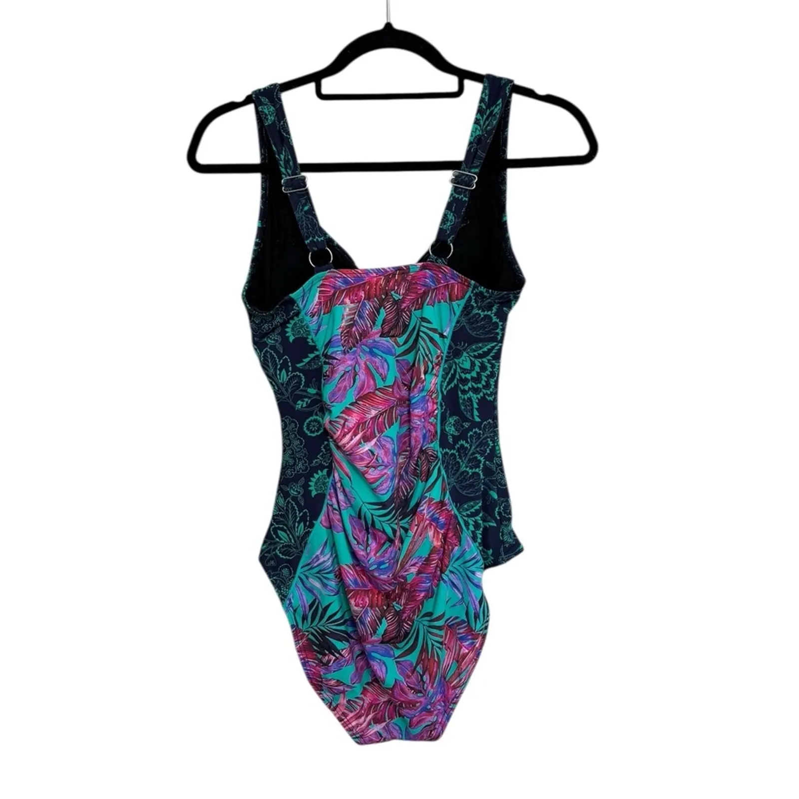 Sundance Kailani Tropical Print One Piece Swimsuit in Teal - Size S - Image 4