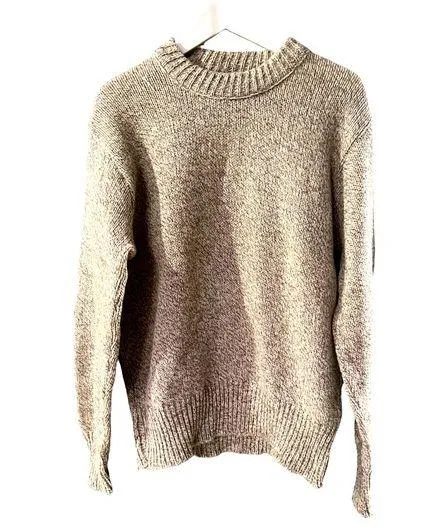 Vintage Women’s Woven Sweater Oatmeal Sz Lg SEARS / FIELDMASTER Thick Sweater - Image 1