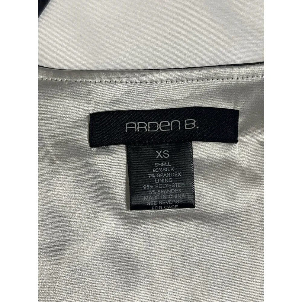 Arden B 90s Y2K 60s Mod Dress Op Art Geometric Silk Blend Racerback Mini Retro 4 - Image 4