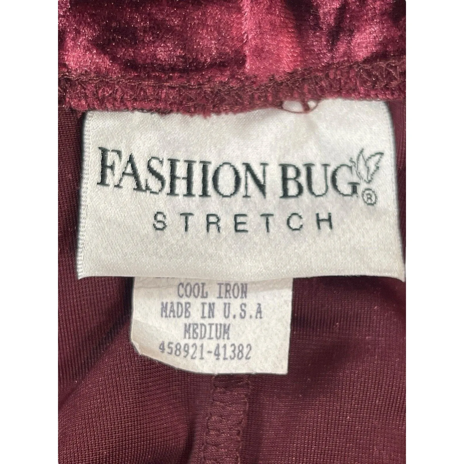 VTG Y2K 90s Fashion Bug Crushed Velvet Gothic 2-Piece Set Skirt Set M Burgundy - Image 9