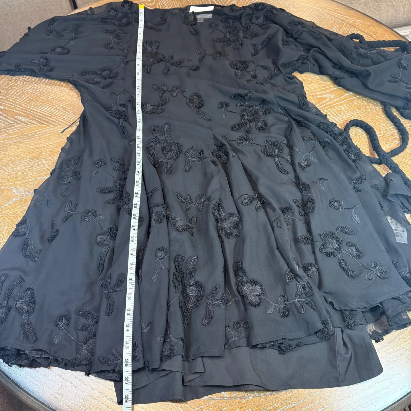 Anthropologie Mare Mare Amal Textured Embroidered Mini Dress Size Large - Image 10