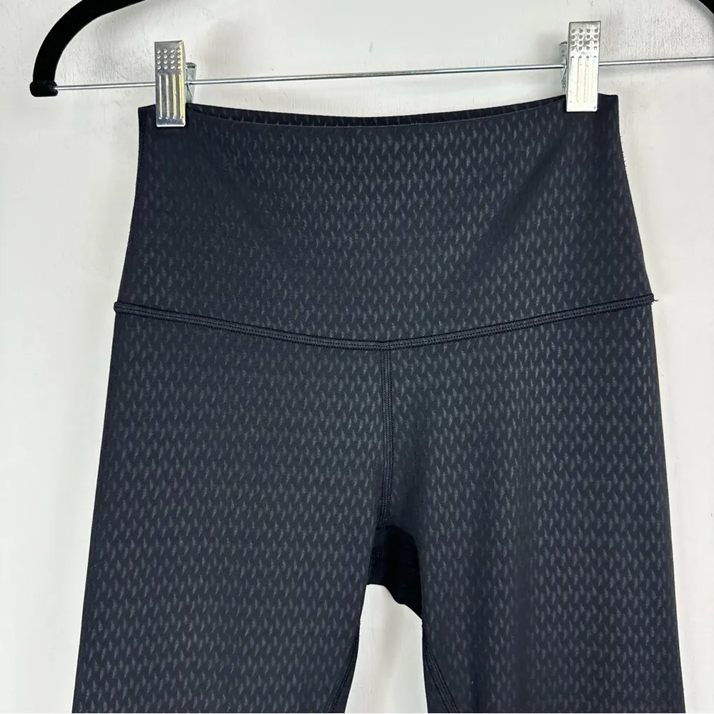 Lululemon Align Crop High Rise Black Leggings Sz 4 Diverge Emboss Nulu - Image 7