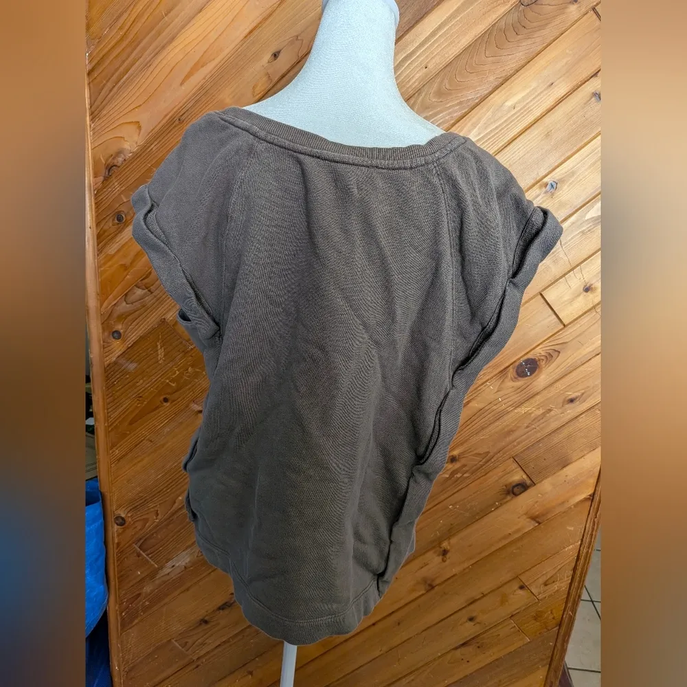 Casual Brown Women's Sweatshirt Size XL - Image 5