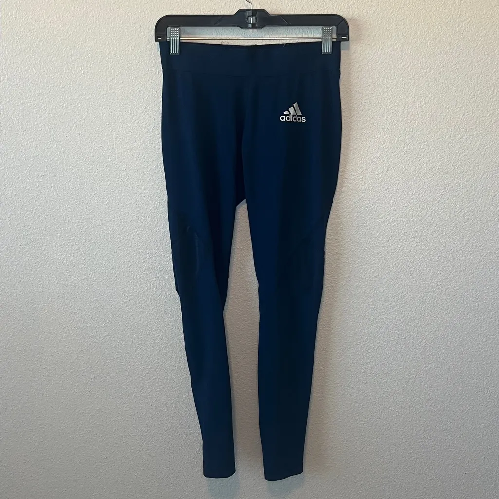 Adidas Techfit Compression Leggings Blue Size Medium - Image 3