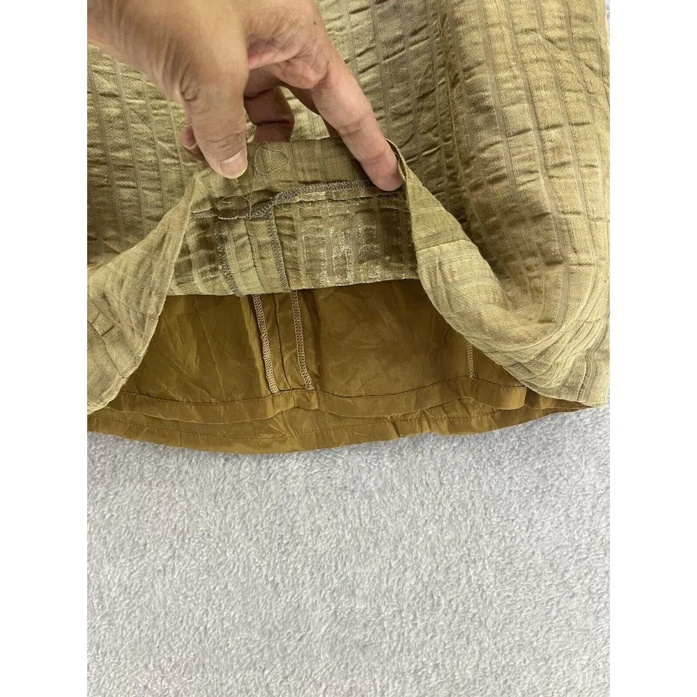 BG Entrance Women's Dress Sheath Sleeveless Ribbed Green Tie Dye Italian Made Size M - Image 5