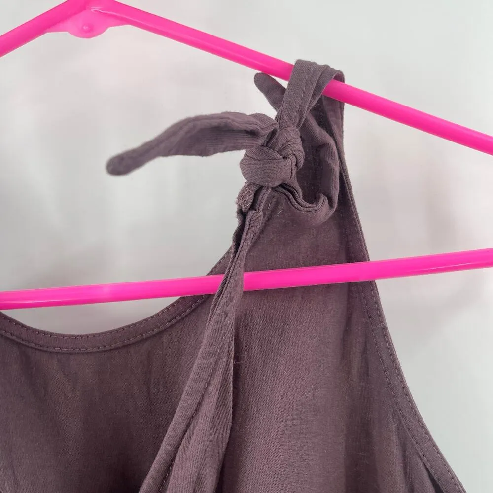 FREE PEOPLE BEACH Tank Top Size Small Back Twist Cotton Tie Straps Boho Casual - Image 5