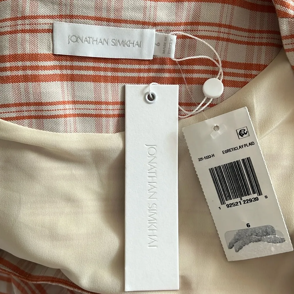 Jonathan Simkhai Greer Tailored Plaid Button - Image 11