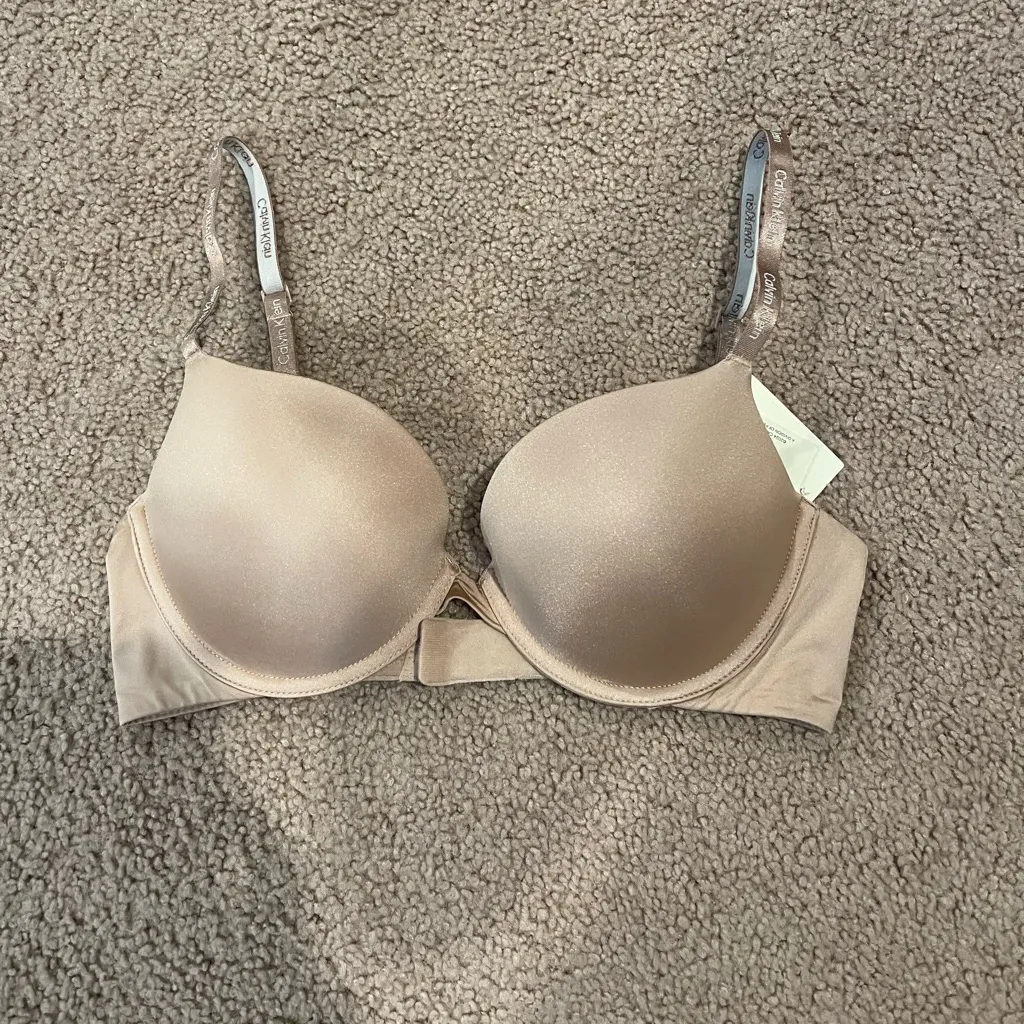 CALVIN KLEIN Push Up Plunge Microfiber Stretch Shine 34C - Image 2