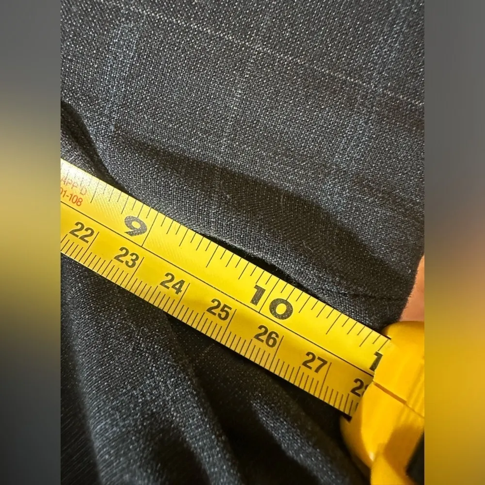 White House Black Market Pants Womens 10 Plaid Straight Leg Dark Navy Dress - Image 7