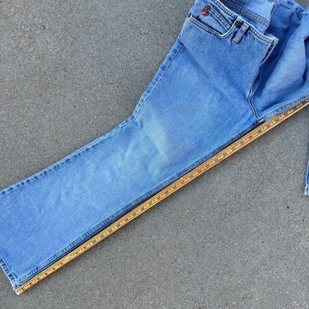 Vintage Y2K Mudd Low Rise No Waistband Flare Leg Light Blue Jeans Size 11 - Image 10