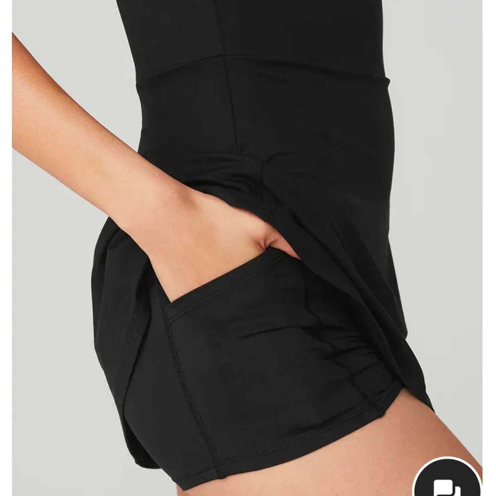 Alo Yoga Black Alosoft Courtside Tennis Dress - Image 3