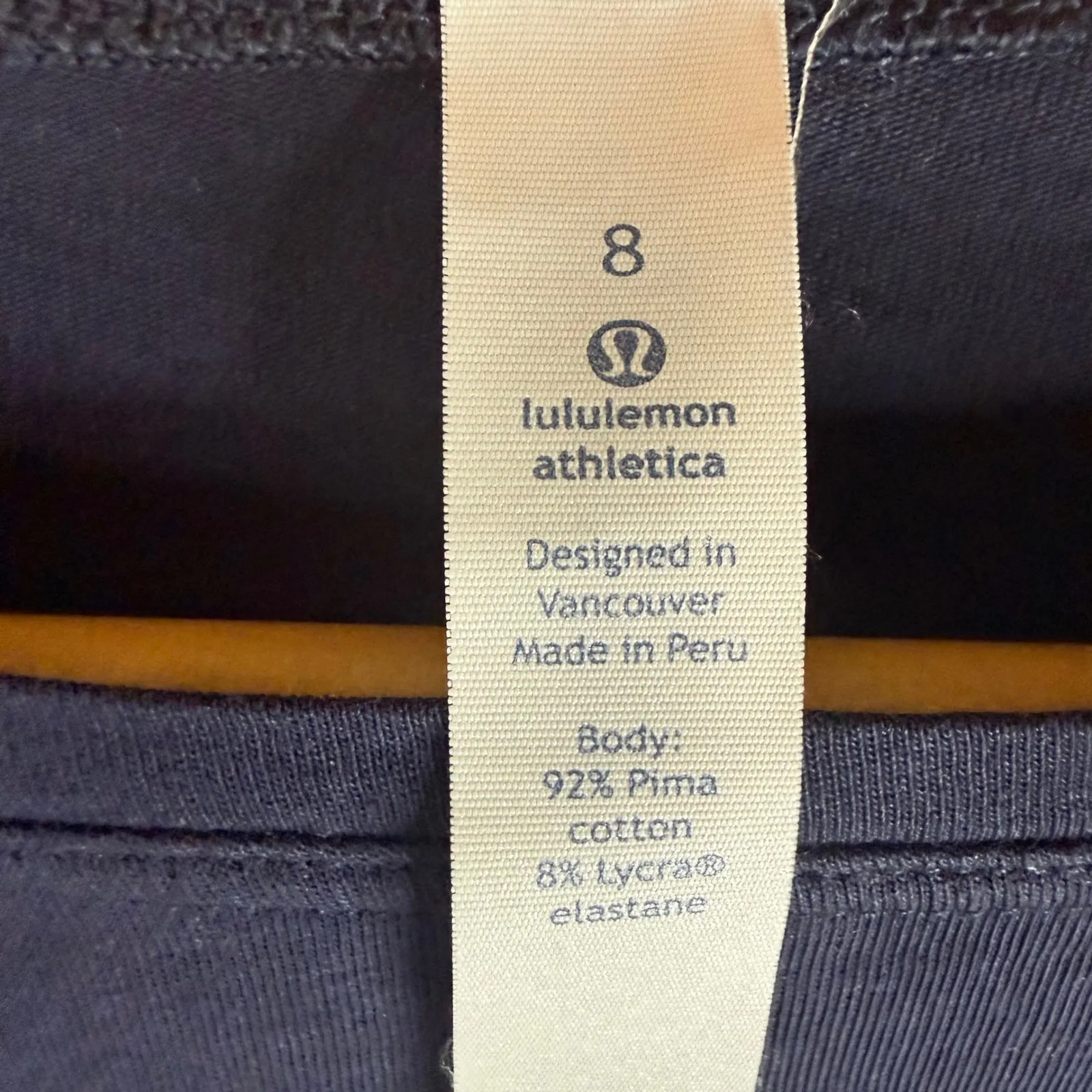 Lululemon Women Solid Regatta Blue Pima Cotton Back In Action Long Sleeve Top 8 - Image 2