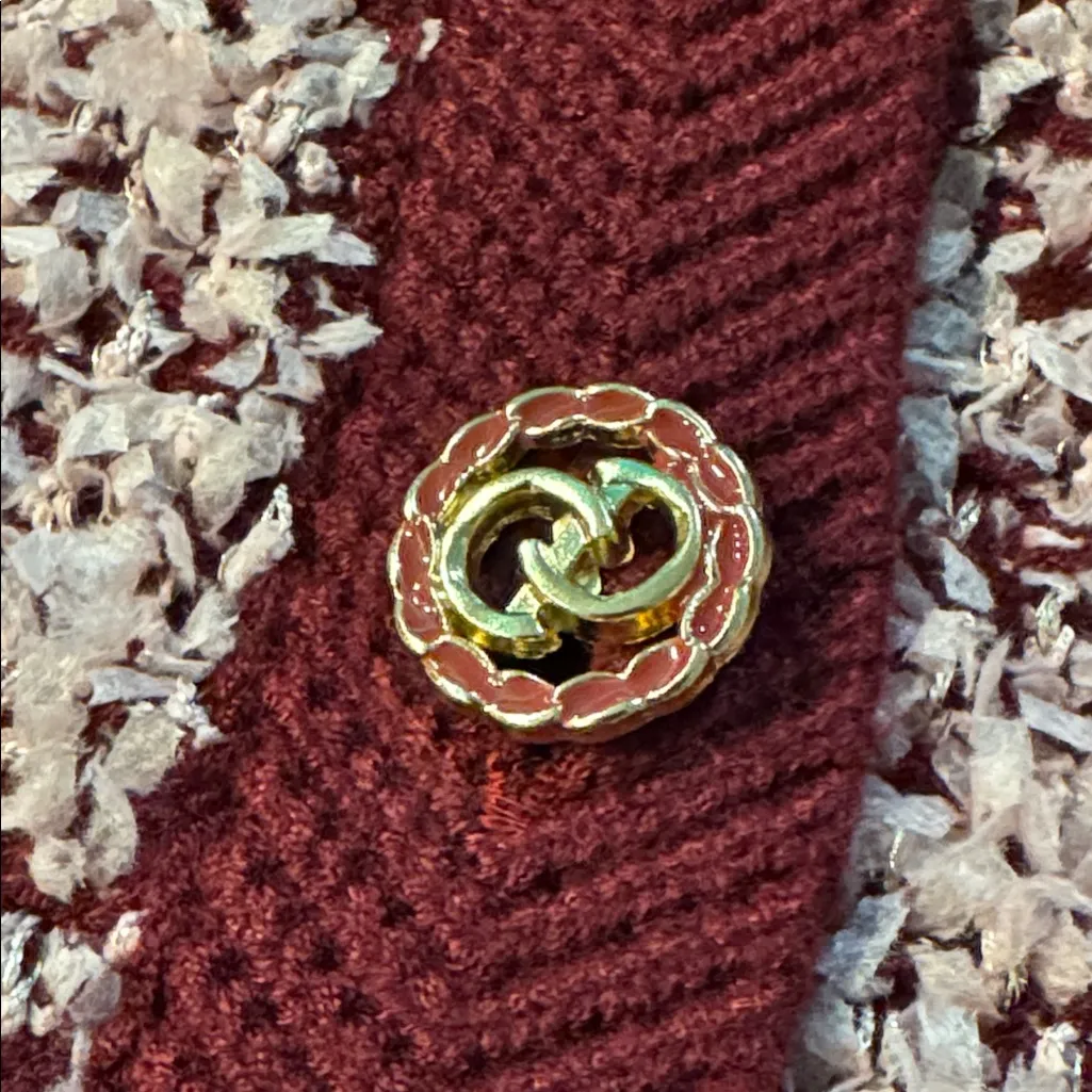 TORN BY RONNY KOBO Lyra Cardigan S 19.5” p2p Port Wine NWOT - Image 6