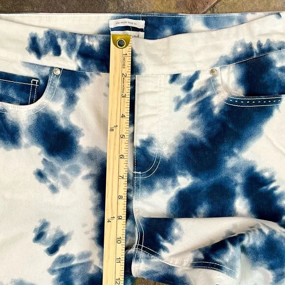 Westbound Petites High Rise Fit Capri Tye Dye Jeans 14P - Image 3