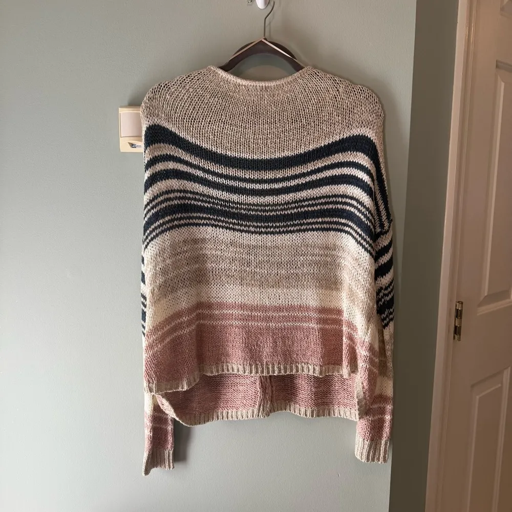 Striped Knit Button Up Cardigan - Image 2