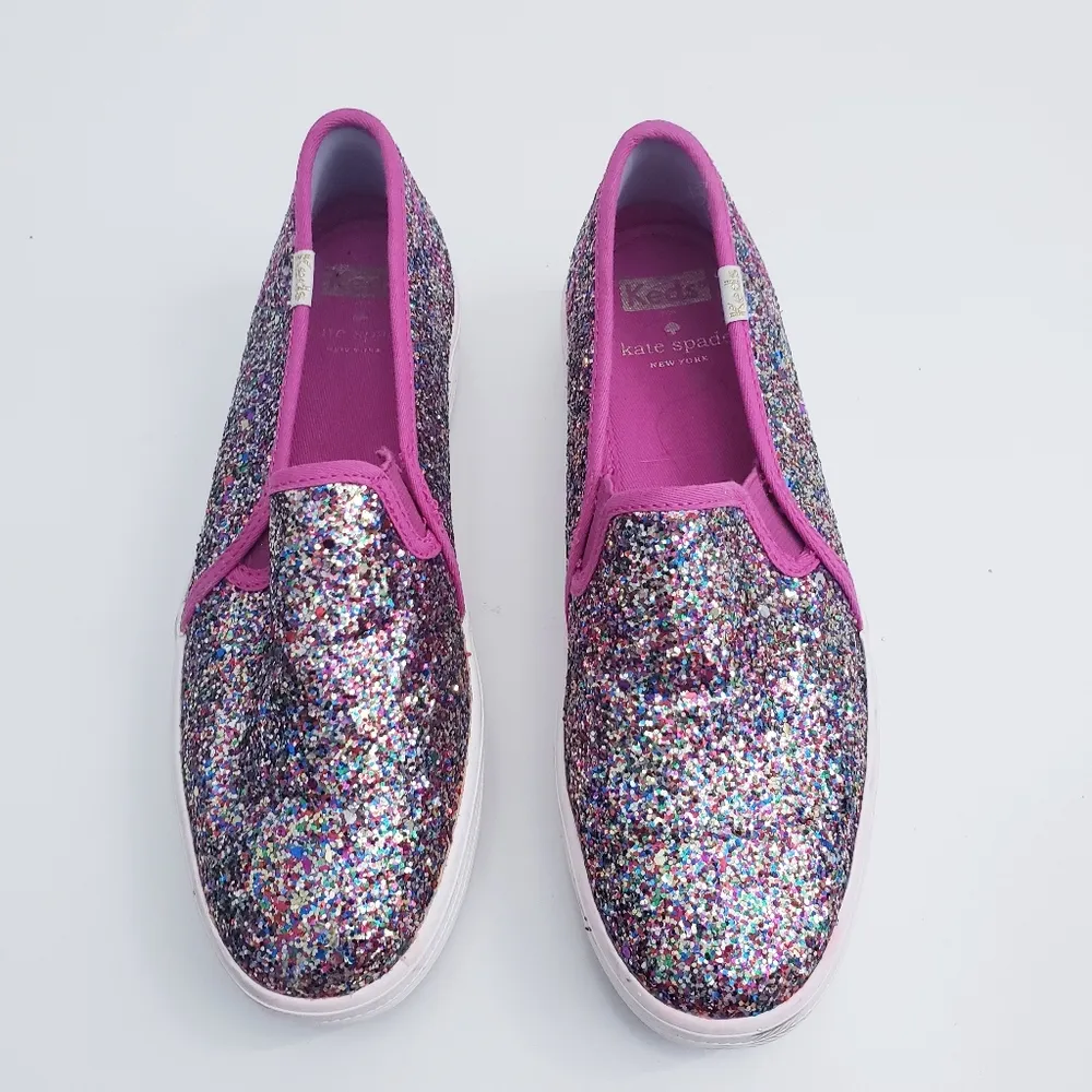 Kate Spade Triple Decker Multicolor Glitter Flat Shoes - Image 2