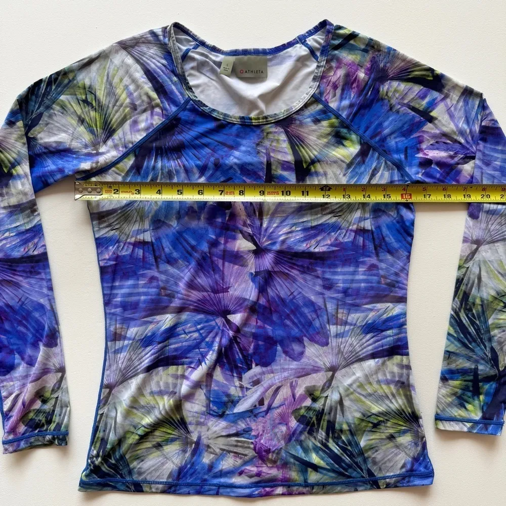 Athleta - Wailea Long Sleeve Rash Guard in Blue Multicolor - Image 3