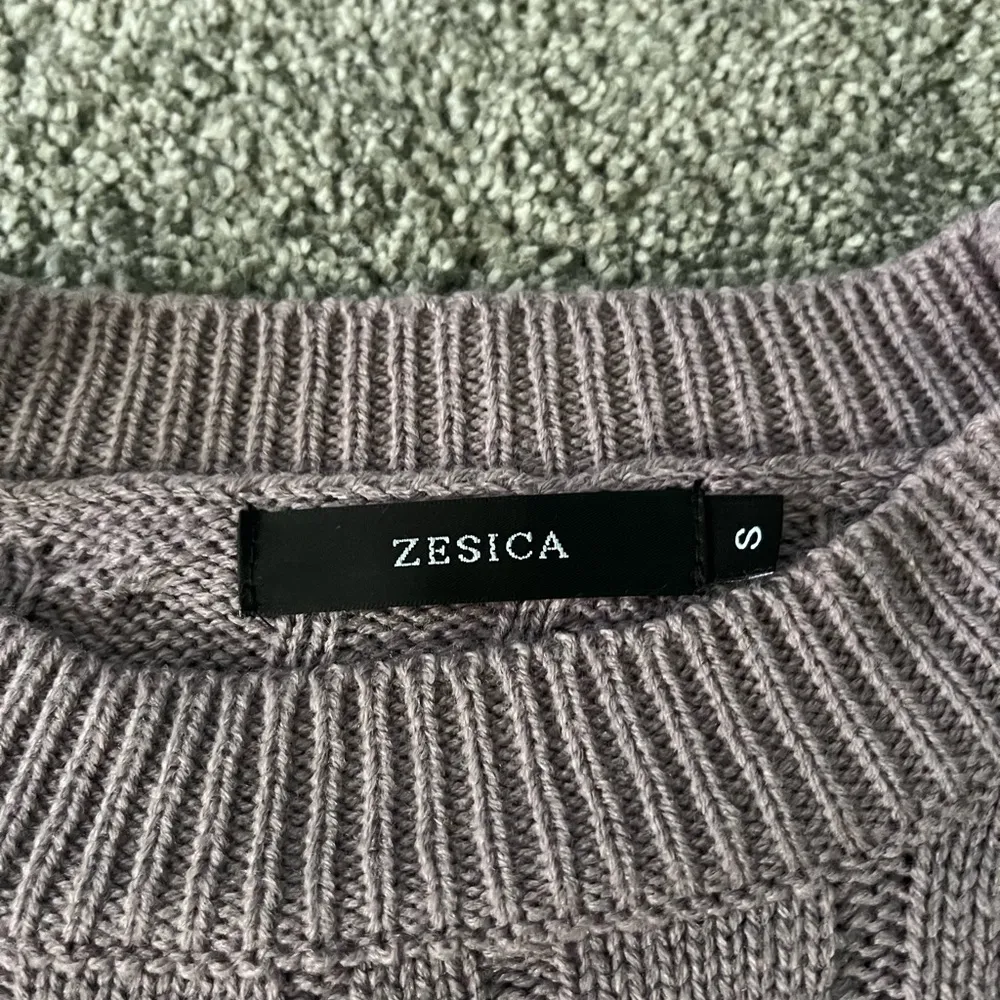 Cropped knitted sweater/shorts set Purple - Image 4