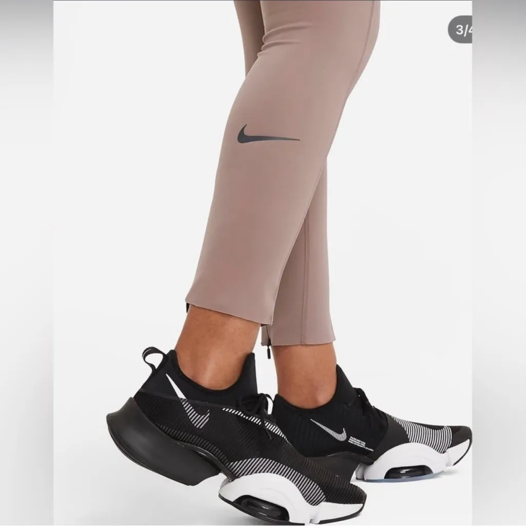Nike City Ready Tight Fit 7/8 Training Tights Mauve Taupe running activewear - Image 4
