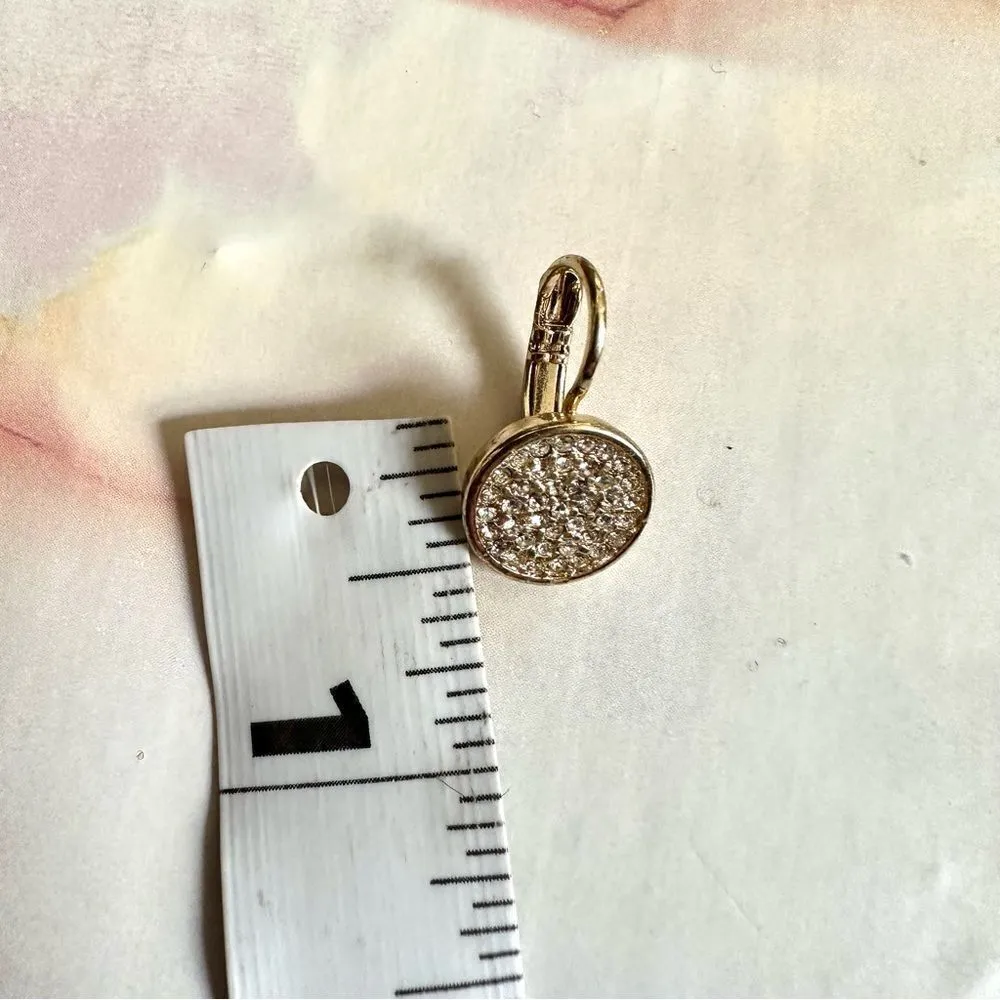 Anne Klein  gold tone rhinestone earrings - Image 3