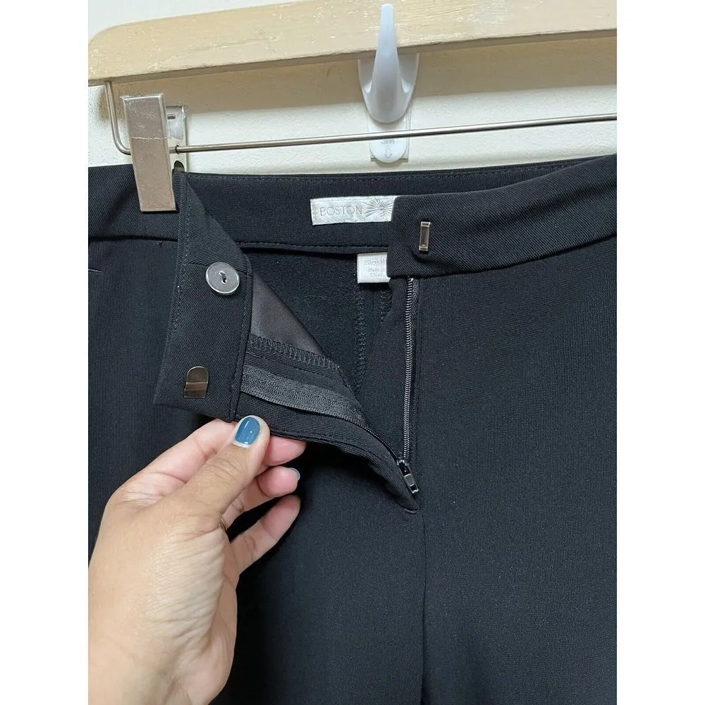 Boston Proper Black Silhouette Straight Leg Pant 32 Inch Inseam Size 10 Tall - Image 6