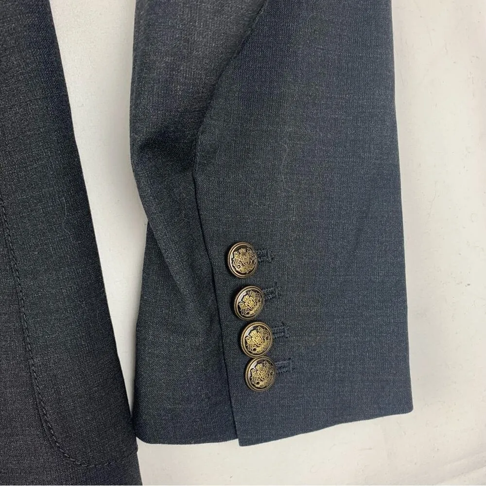 Talula women's 8 medium dark Charcoal Blazer revolve wool blend business - Image 6