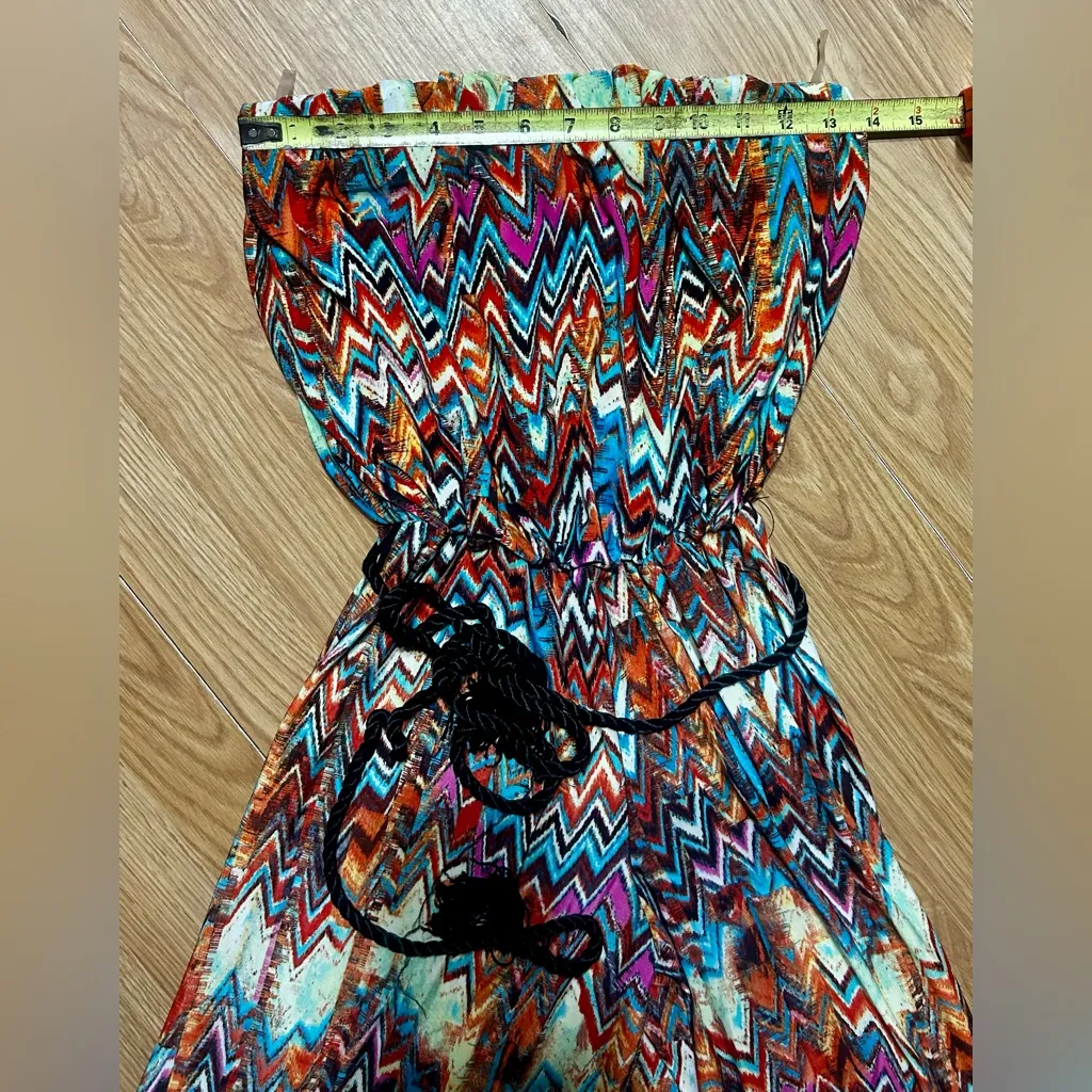 Multicolor Chevron pant Jumpsuit Women’s small - Image 5