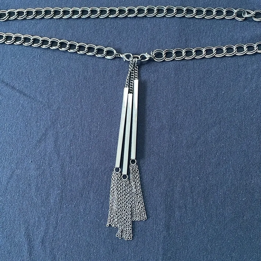 Gunmetal statement chain necklace Gray - Image 2