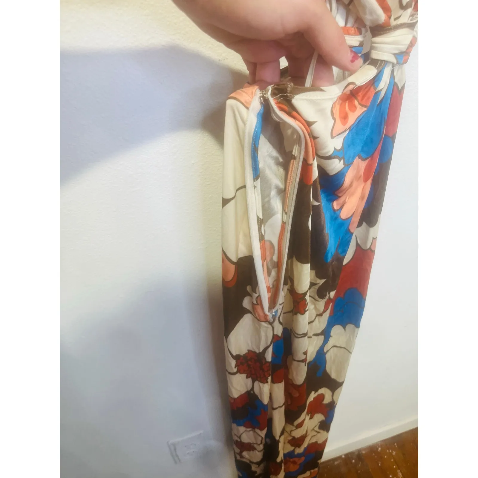 RONNY KOBO Women's Floral Printed Retro Mid Cutouts Scoop Back Dress Size Small - Image 4