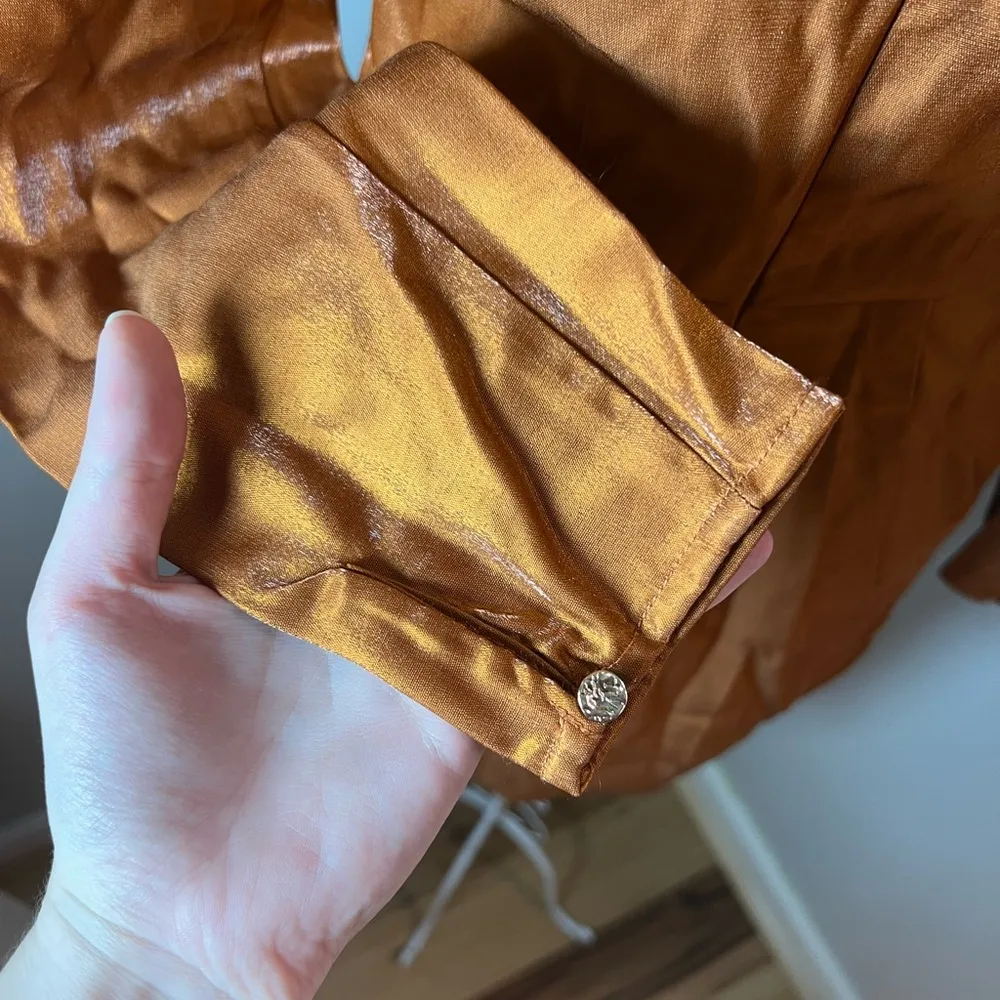 Keepsake The Label NEW Emilio Long Sleeve Mini Dress Size XS Rust Orange Hoco - Image 5